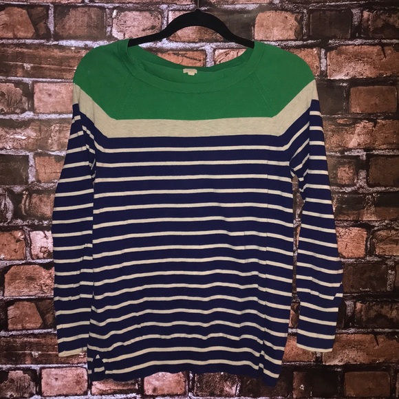 J. Crew Factory Sweaters - J. Crew striped crewneck sweater